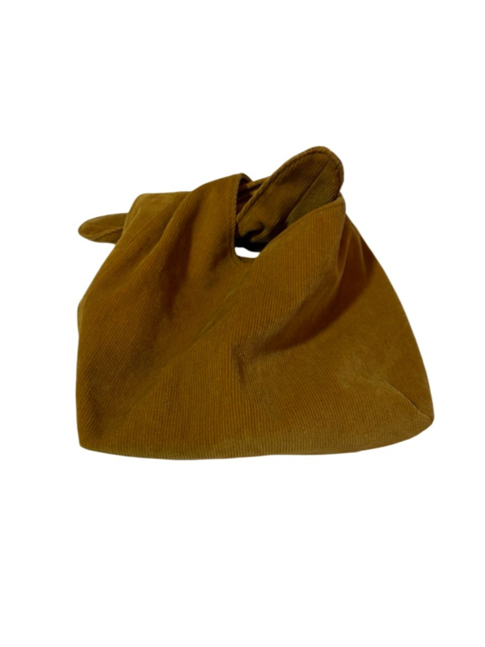 MERIT Golden Brown Corduroy Shoulder Bag Minimalist Slouchy Tote Purse